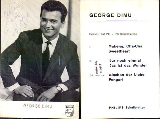 714642 George Dimu original signiert Autogrammkarte