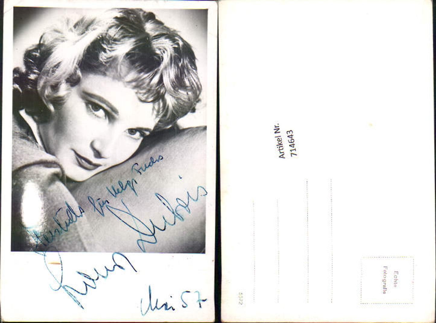 714643 Leonie Dubois 1957 original signiert Autogrammkarte