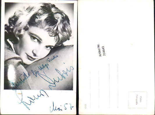 714643 Leonie Dubois 1957 original signiert Autogrammkarte