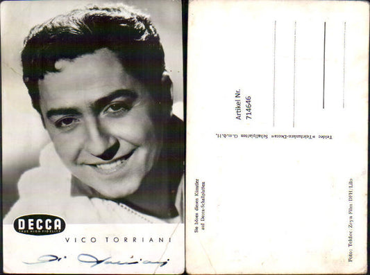 714646 Vico Torriani original signiert Autogrammkarte