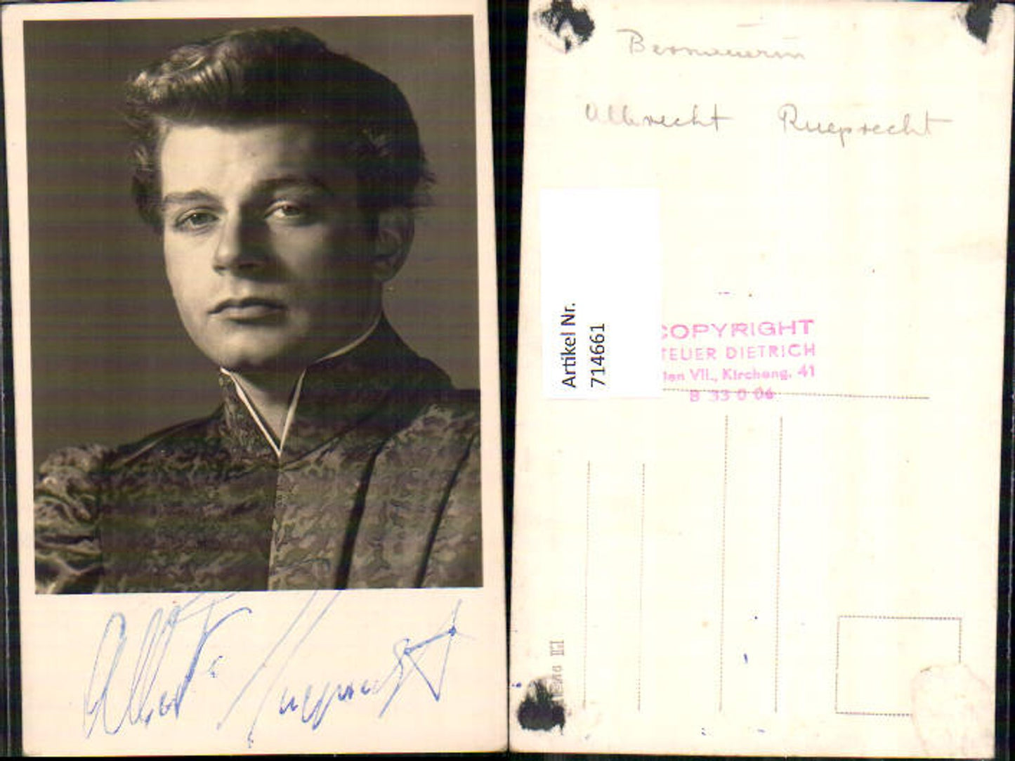 714661 Albrecht Rueprecht original signiert Autogrammkarte