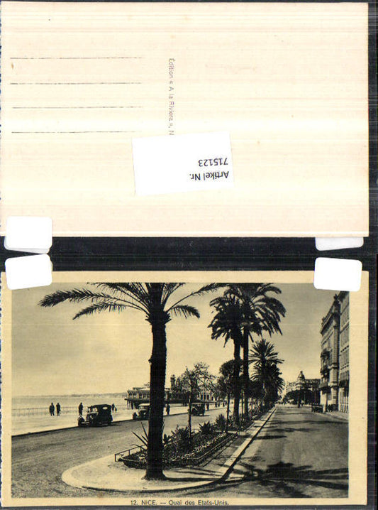 715123 France Nice Nizza Quai des Etats Unis