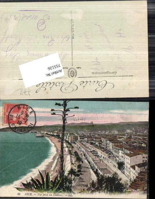 715126 France Nice Nizza Chateau View pub LL 45