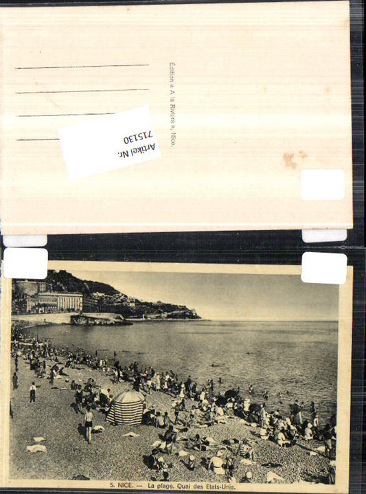 715130 France Nice Nizza Le Plage Quai des Etats Unies Strandleben Strand