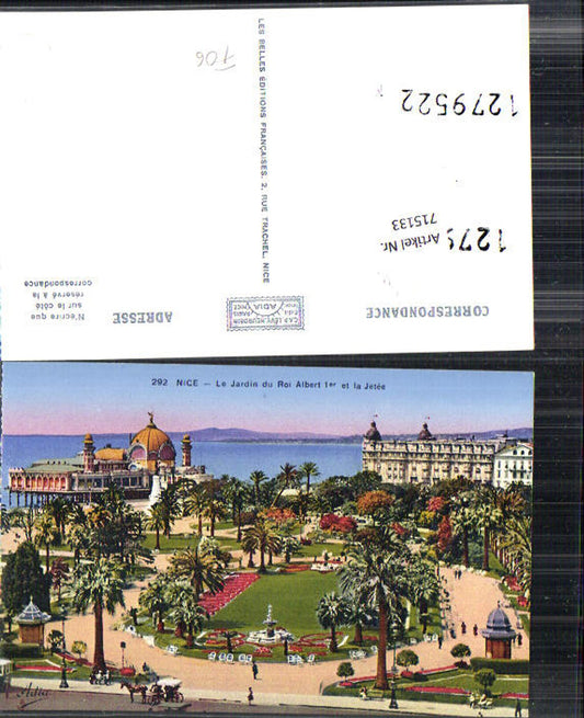715133 France Nice Nizza Le Jardin Roi Albert Jetee