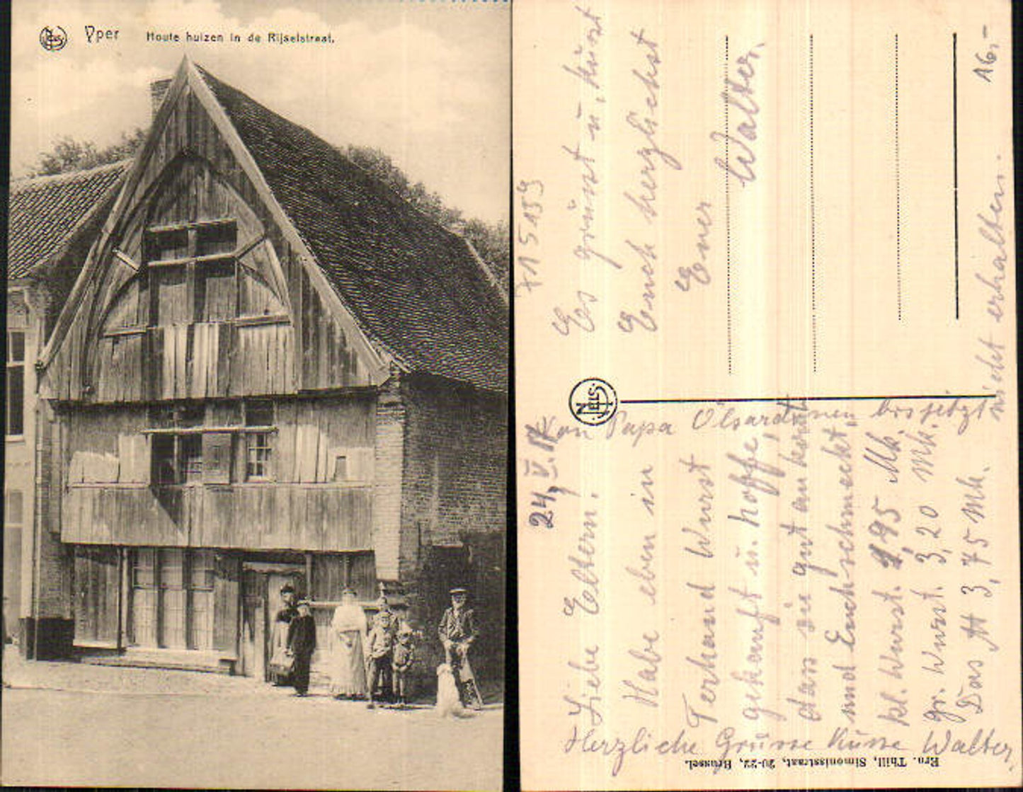 715159 Belgium Flandern Ypern Ypres Yper Houte huizen Rijselstraat Partie