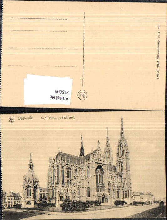 715805 Belgium Ostende St. Petrus en Pauluskerk Kirche