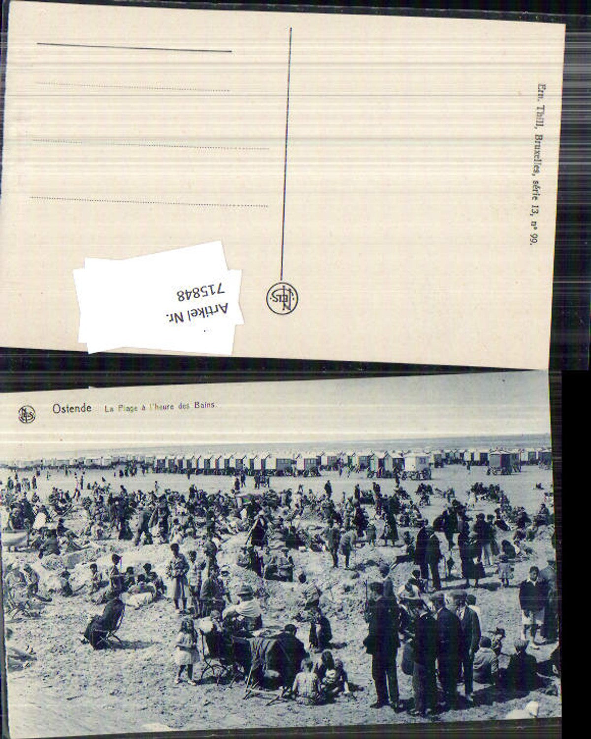 715848 Belgium Ostende la Plage Strand Strandleben