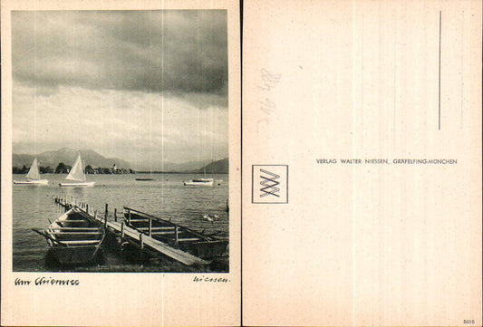 716488 Verlag Walter Niessen Gräfelfing München Chiemsee Steg Segelboote