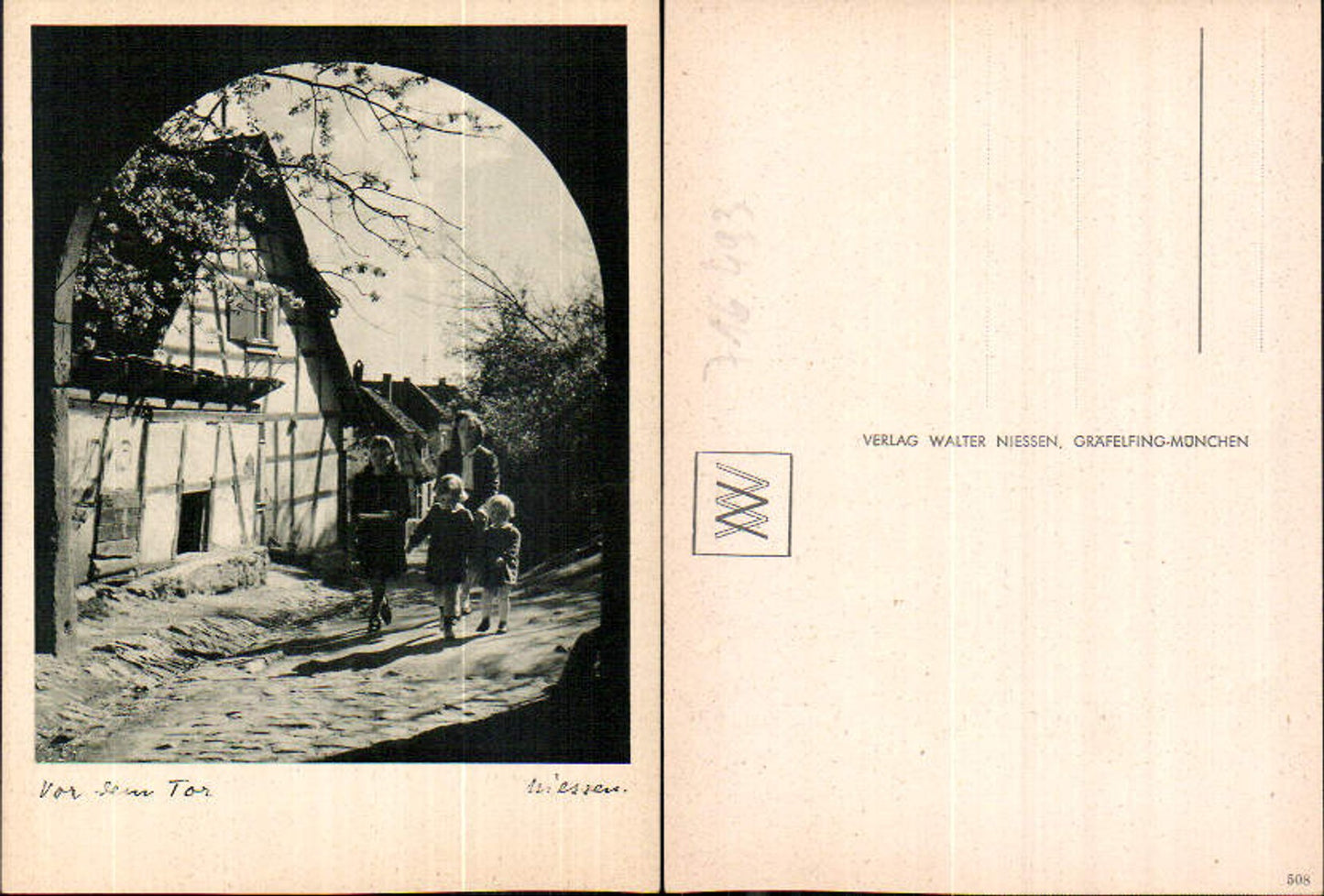 716493 Verlag Walter Niessen Gräfelfing München Vor dem Tor Kinder