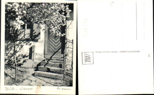 716496 Verlag Walter Niessen Gräfelfing München Blüten Baum Stiege Haus