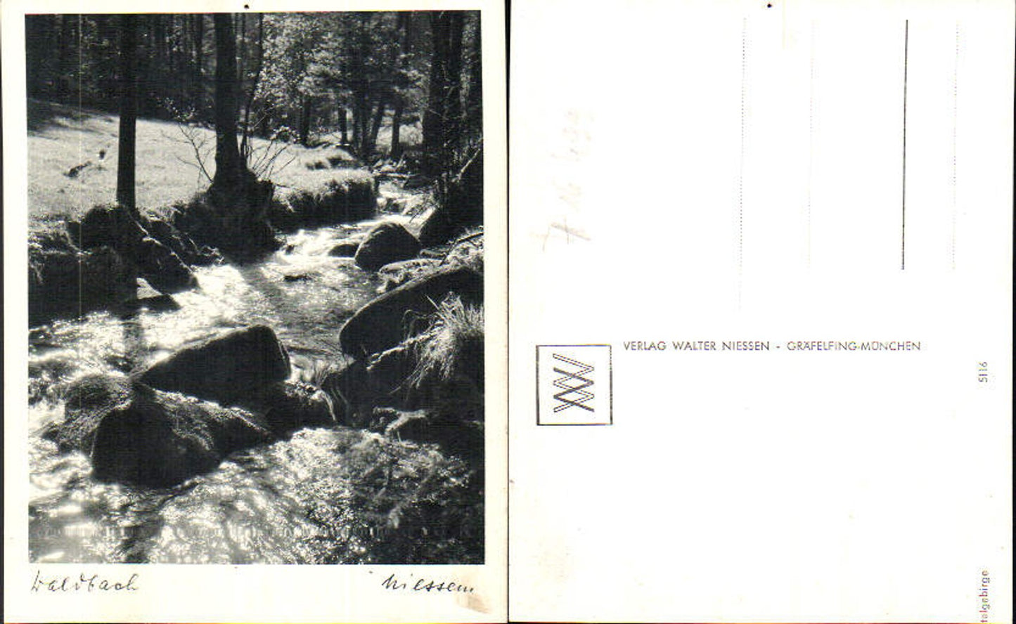 716499 Verlag Walter Niessen Gräfelfing München Waldbach Bach