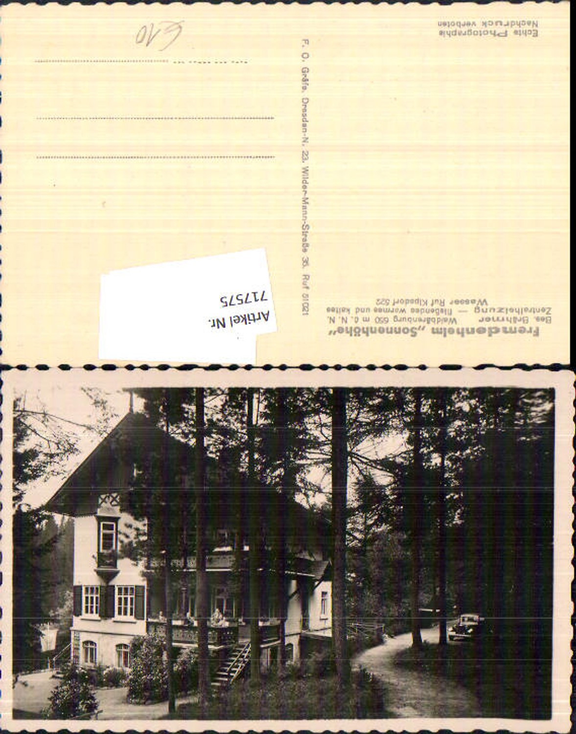 Alte Ansichtskarte – Old Postcard