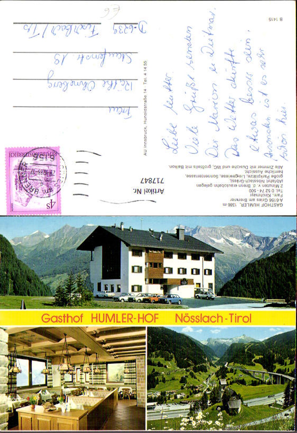 Alte Ansichtskarte – Old Postcard