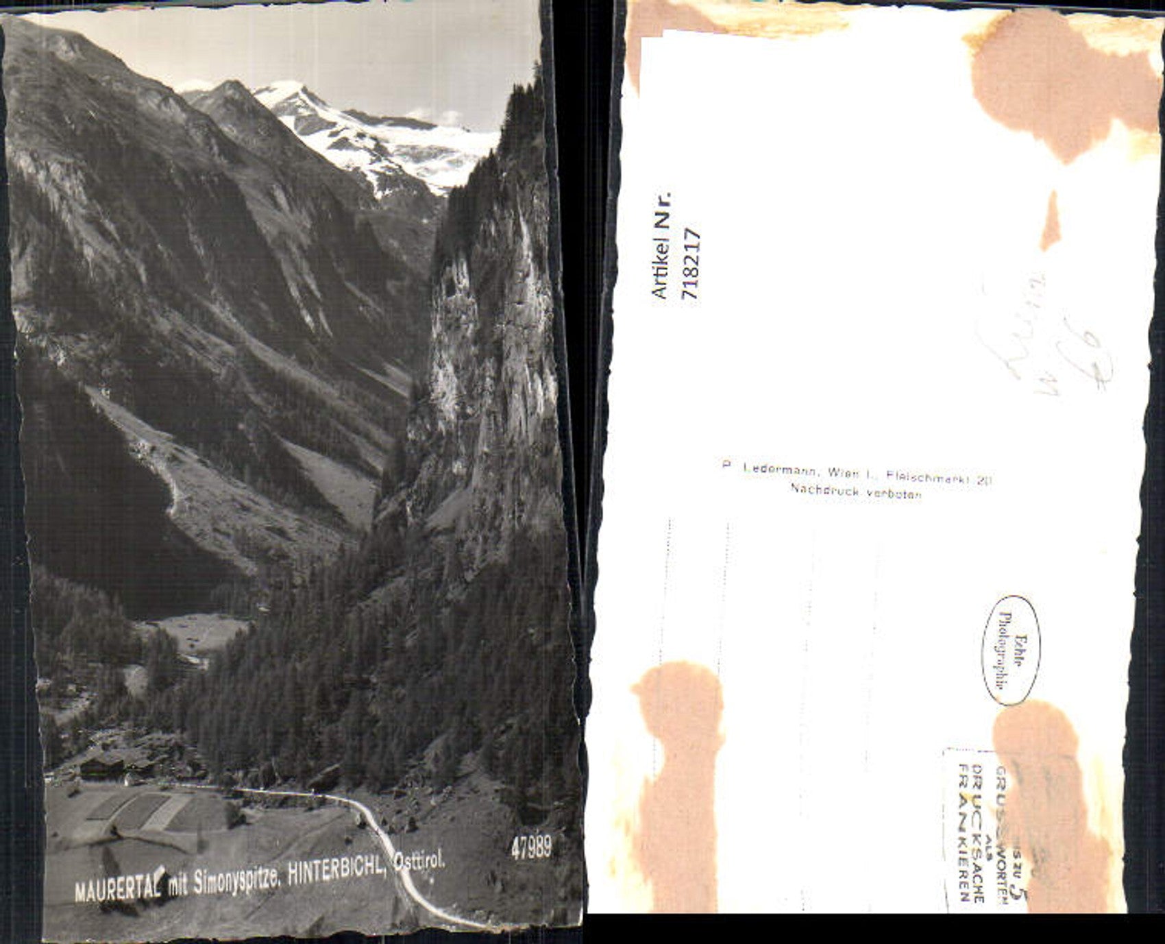Alte Ansichtskarte – Old Postcard