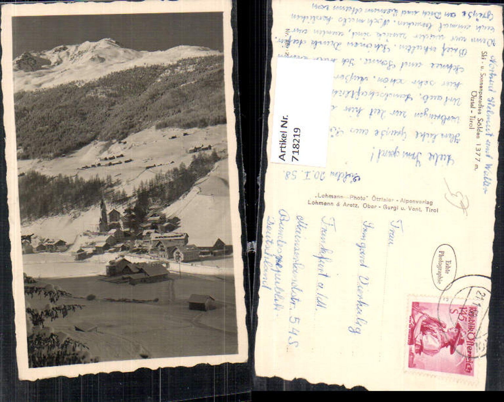 Alte Ansichtskarte – Old Postcard