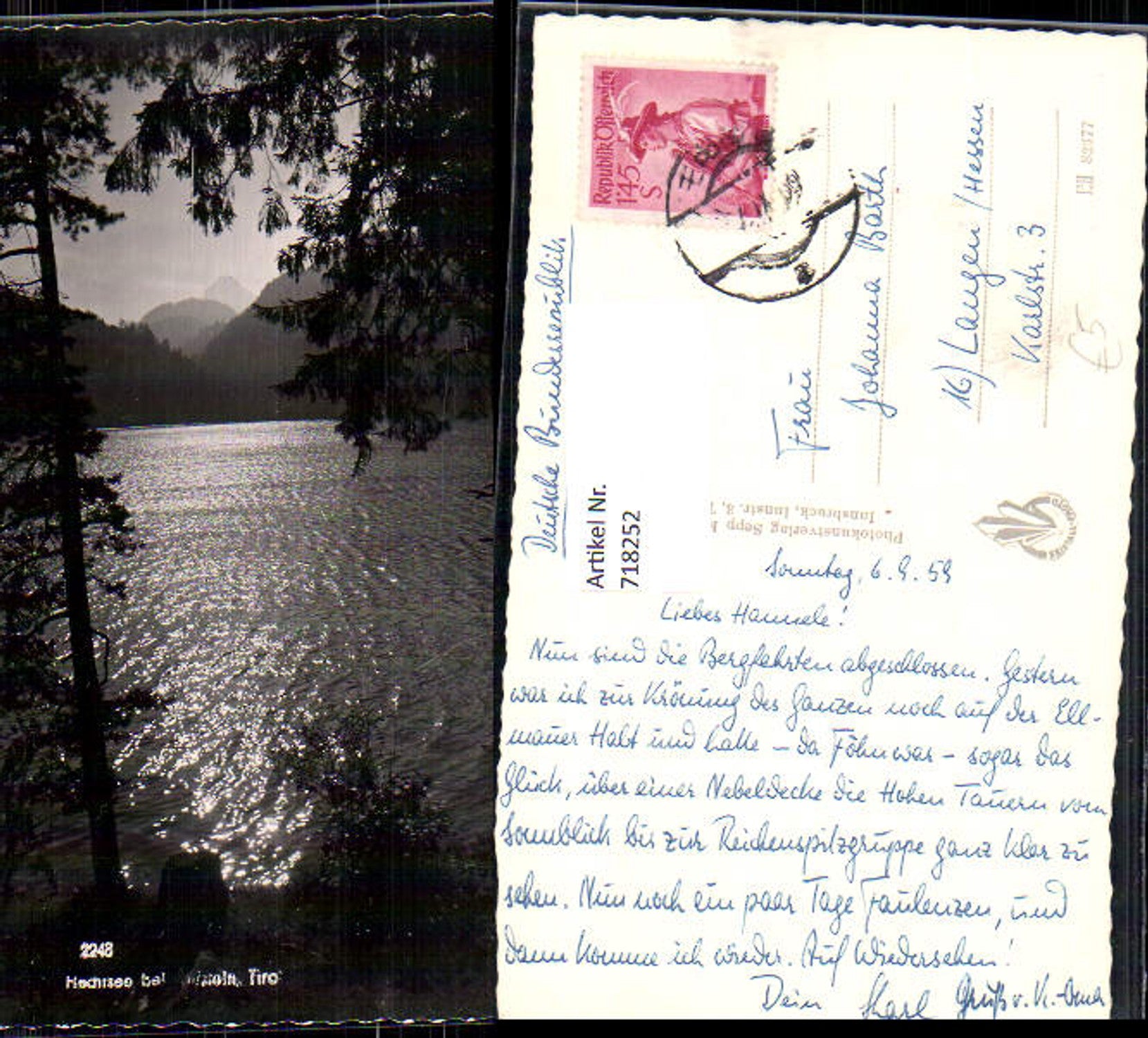 Alte Ansichtskarte – Old Postcard