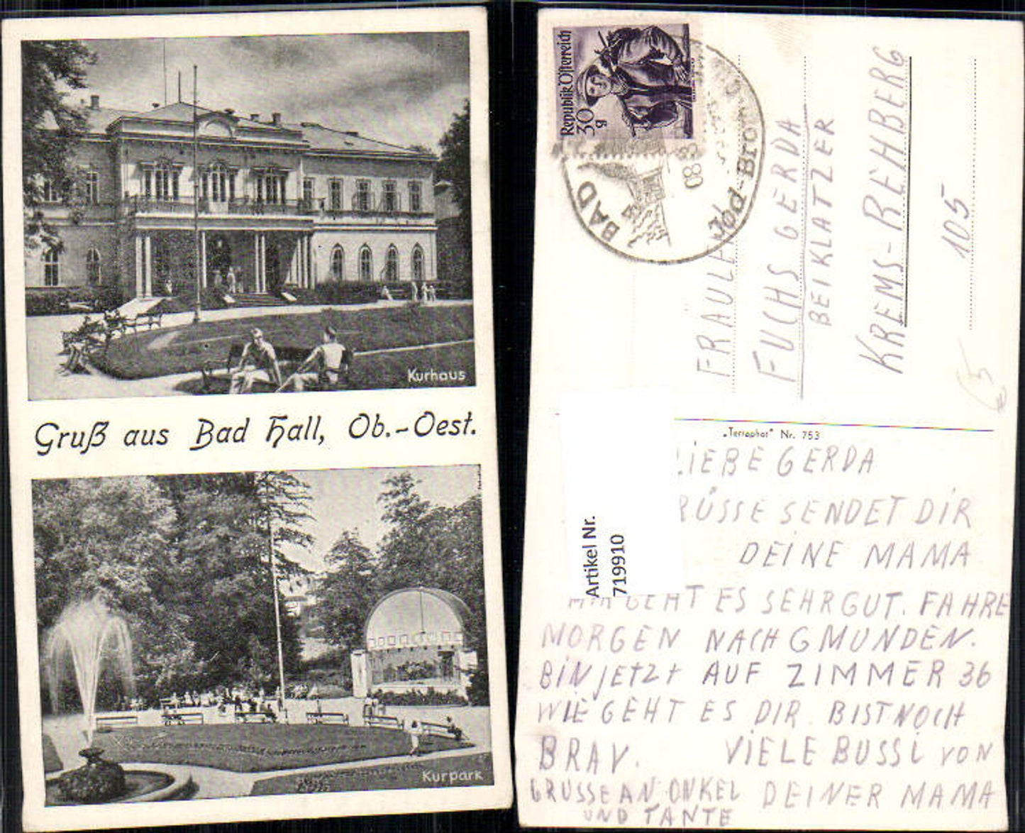 Alte Ansichtskarte – Old Postcard