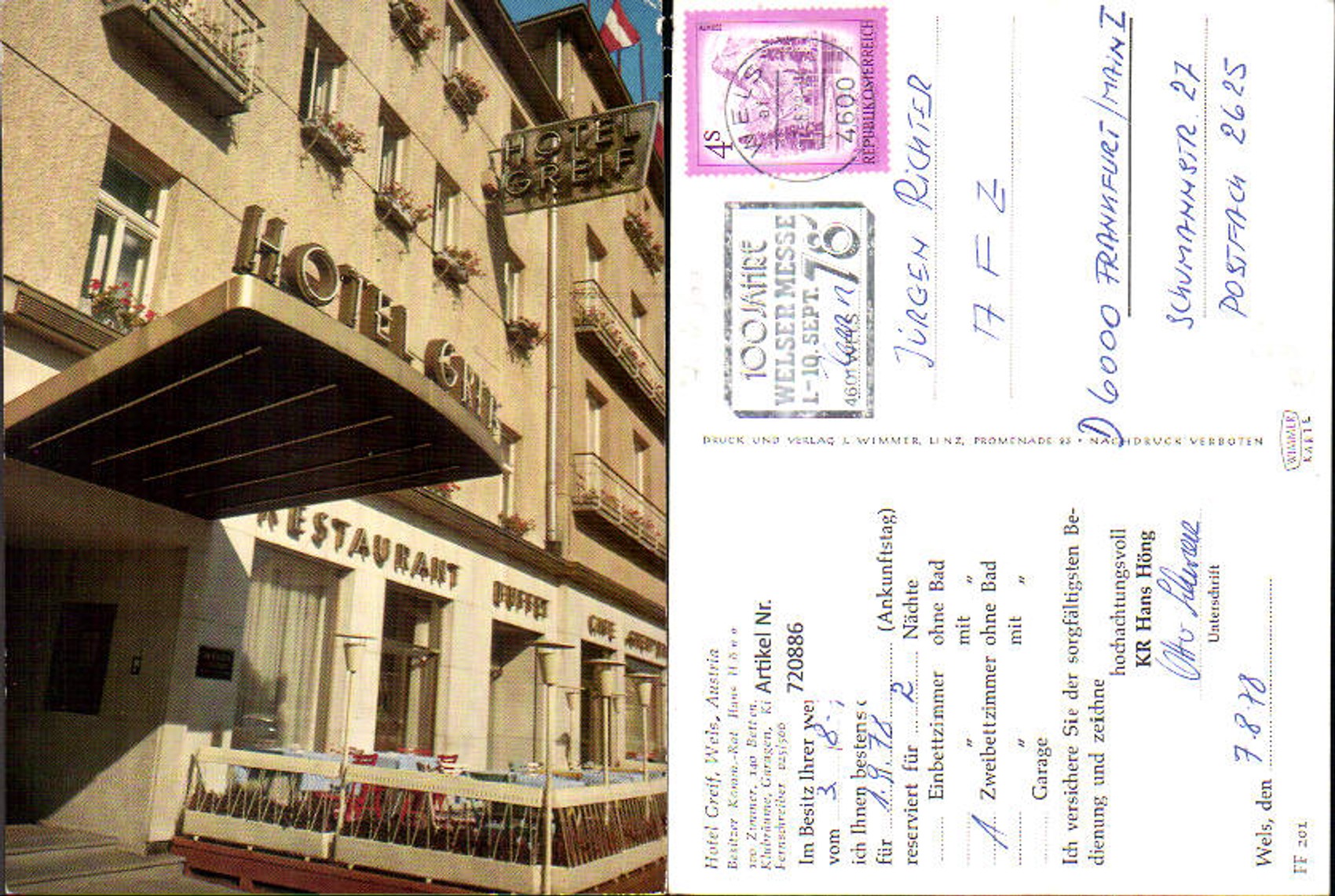 Alte Ansichtskarte – Old Postcard