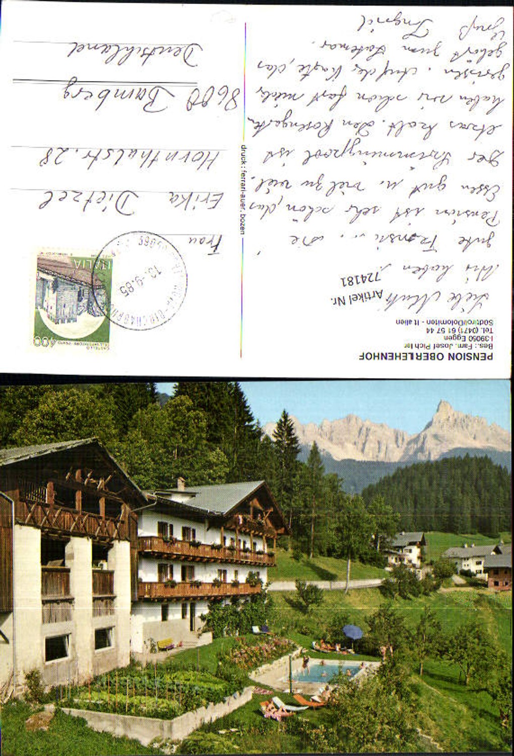 Alte Ansichtskarte – Old Postcard