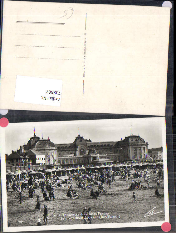 738667 Foto AK Trouville-Reinedes Plages La plage devant le Casino Strand Strandleben France