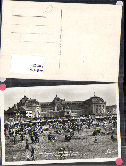 738667 Foto AK Trouville-Reinedes Plages La plage devant le Casino Strand Strandleben France