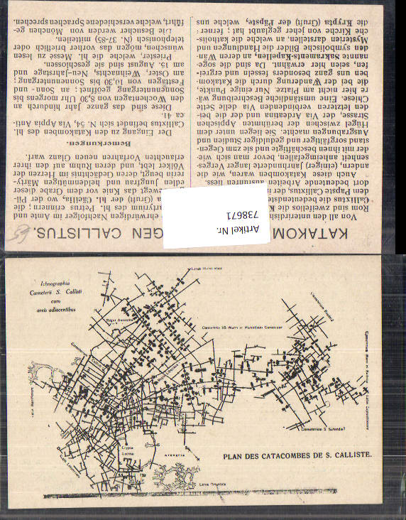 738671 Rom Rome Plan des Catacombes de Saint Calliste Katakombe des hl. Callistus Italy