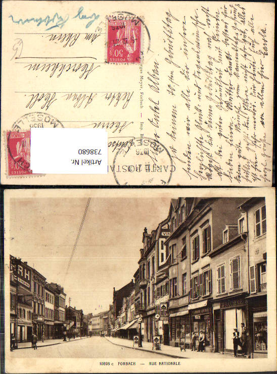 738680 Forbach Rue Nationale Straßenpartie France