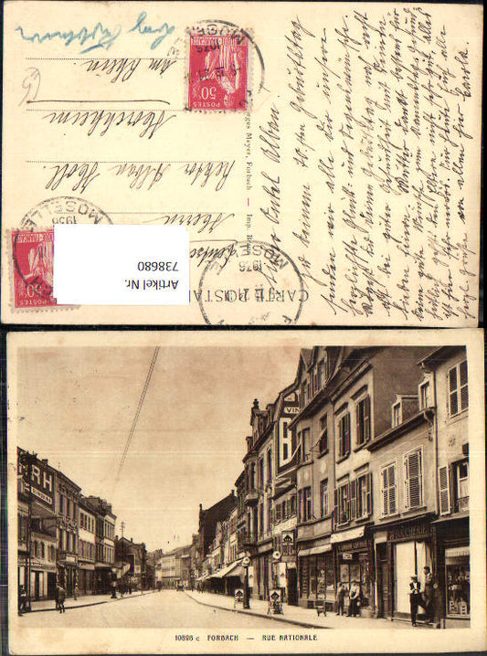 738680 Forbach Rue Nationale Straßenpartie France