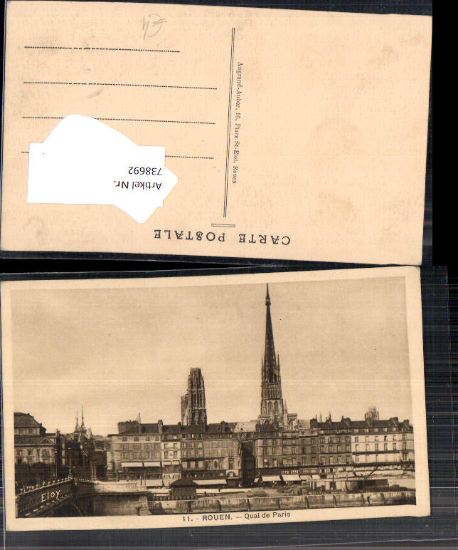 738692 Rouen Quai de Paris Kirche France