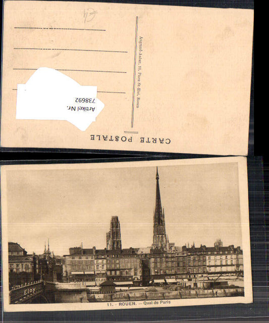 738692 Rouen Quai de Paris Kirche France