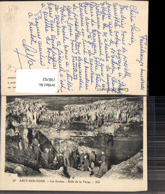 738702 Arcy-sur-Cure Les Grottes Salle de la Vierge Höhle France