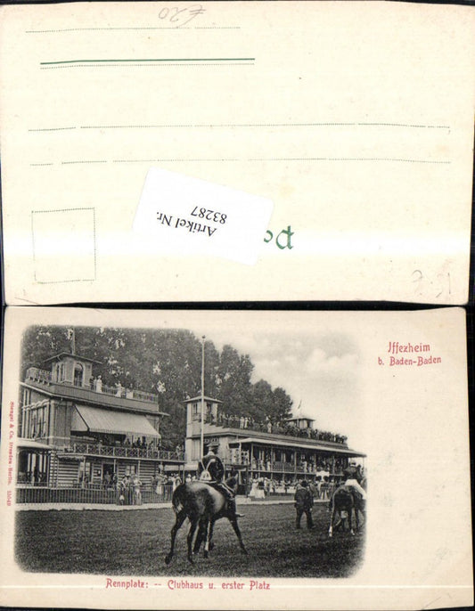 83287, Iffezheim near Baden-Baden, racecourse, clubhouse, horse and rider