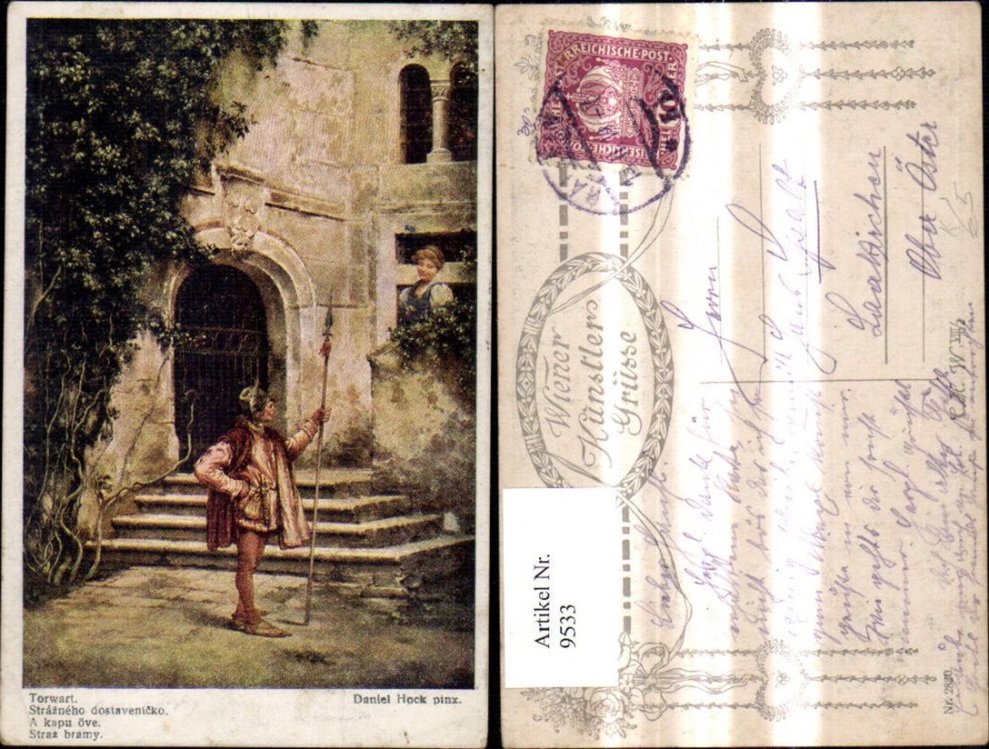 9533,Künstler Ak Daniel Hock Torwart